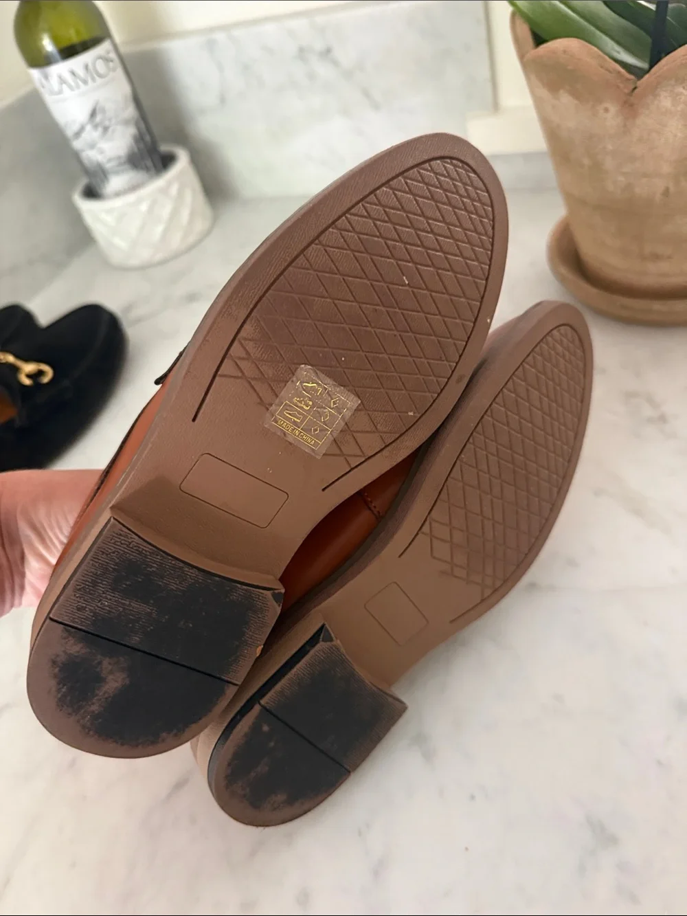 Bruno Marc Boys Brown Leather Slip-On Loafers, Size 2